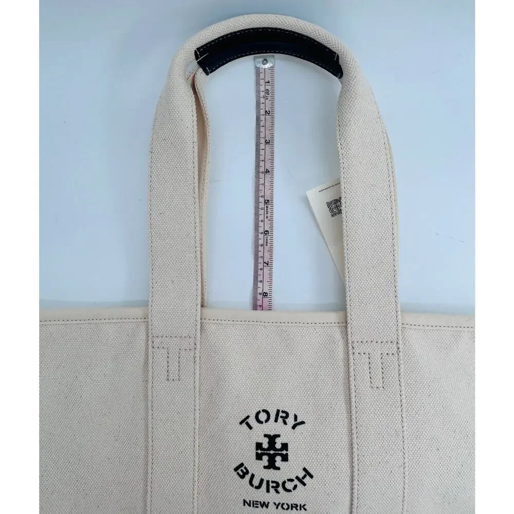 NWT Tory Burch Ivory Large Canvas‎ Tote #156475